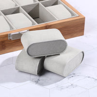 Multi-Slot High-End Bamboo Wood Watch Storage Box with Window, Large Capacity Display Case