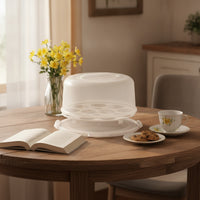 Cake Carrier with Handles Anti-Slip Cupcake Holder with Tray Round for Picnics