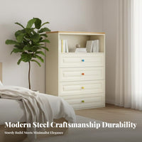 5-Drawer Metal Cabinet Floor-Standing Chest of Drawers Modern Design Large Storage Capacity for Renters, Homeowners, Hallway