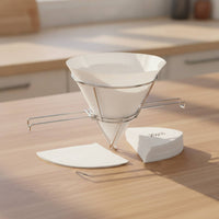 Cone Strainer Holder Stainless Steel Strainer with Strainer Cloths Wire Frame Conical Strainer Stand for Home Cooks, Chefs, Food Prep