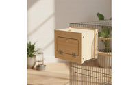 Solid Wood Wooden Bird Hatching Box Warm and Secure Pet Supply Includes Perch for Aviary
