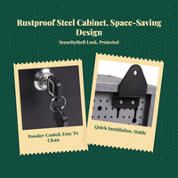 Steel cabinet with lock