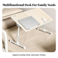 Adjustable Folding Study Board Integrated beverage Holder for Bedroom, Children, Kids