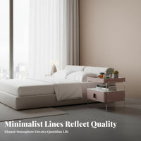 Acrylic Side Table with Drawer Light Luxury Stylish Nightsymbolize Living Room
