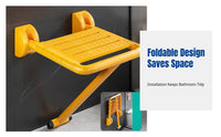 Shower Folding Stool Bathroom Seat, Non-Slip Bath Chair for Seniors