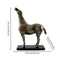 Standing Horse Figurine Sturdy Horse Statue on a Base