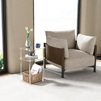 3-Tier Acrylic Square Table Small Nightstand for Living Room, Bedroom, Bedside, Heavy Duty