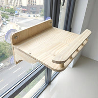 5-Tier Hanging Cat Shelf with Hammock, Sisal Rope Climbing Perch for Glass Mounting, Strong Suction Cup Window Seat for Smooth Wall and Tile