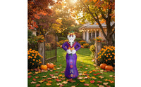 Skeleton with Floral Headwear Outdoor Inflatable Skeletal Woman Halloween Inflatable Skeleton Light Weight for Day of the Dead