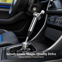 Polished Finish Gear Selector Lever Assembly Silver Aluminum Alloy Gear Lever Mounting Hardware Aluminum Gear Selector Knob Metal Collar