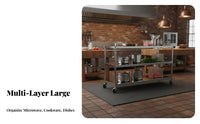 Rust Resistant Multi-Tier Kitchen Rack Multifunctional Stainless Steel Utility Shelf Heavy Duty Multi-Tier Utility Rack Large Capacity for Pantry, Restaurant, Garage