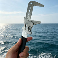 Adjustable Wrench with Serrated Large Opening for Plumbing