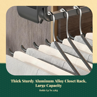 Pull-out rack maximizes closet space