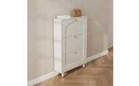 Tipping Shoe Storage Unit Large Capacity Flip Drawer Shoe Storage Contemporary Home Furniture for Entryway, Hallway