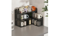 Space-Saving Corner Mug Organizer Compact Countertop Mug Organizer Sturdy Corner Storage Rack Multifunctional for Kitchen
