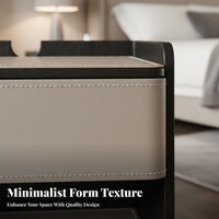 Nightstand with Storage Light Luxury design 2-Drawer Bedside Cabinet for partners