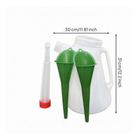 Corrugated Spout Engine Oil Filling Jug Funnel Attachments Oil Measuring Jug Molded Handle Graduated Measuring Container