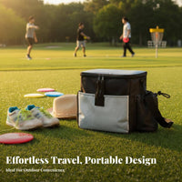 Disc Golf Shoulder Bag Waterproof Disc Golf Bag Water Resistant Athletic Gear for Beginners, Casual Participants, Outdoor, Park, Hiking