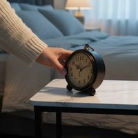 Retro Desk Alarm Timepiece Luminous Hands Home Timekeeping Night Light