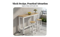 Versatile Design Long Narrow Bar Table Easy to Clean Wall Side High Top Table Sturdy and Stable Wear-Resistant for Apartment Dwellers, Interior Designers, Balcony, Hallway, Behind Couch, Living Room