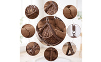 Rattan-Style Hanging Egg Chair Woven Egg Chair with Stand Cushioned Freestanding for Adults, Patio, Balcony, Backyard, Bedroom