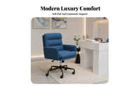 Upholstered Shell Chair with casters 360-Degree rotate Rolling Seat Elegant Design dense Foam for Nail Salon, Study Room