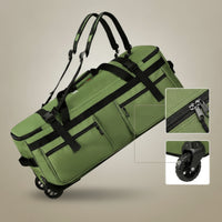 Multiple Carrying Options Rolling Duffel Bag with Backpack Straps Convertible Rolling Duffle Bag Backpack with Wheels Large Capacity Luggage Spacious for Travelers