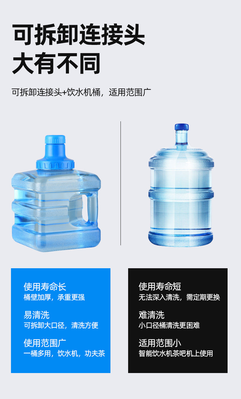 Convertible Mouth Plastic Water Bucket for Home Water Dispenser, PC Material, 5-25L Capacity