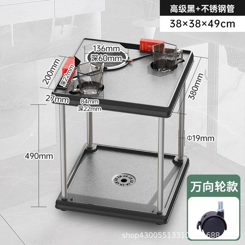 C003棋牌室麻将机茶几麻将桌旁小茶机茶水架放水杯塑料茶台茶吧