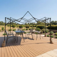 Cylindrical Metal Folding Canopy Frame Foldable Instant Tent Frame Peaked Instant Canopy Quick Setup