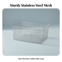 Stackable Wire Basket Set Mesh Bottom Stackable Grid Container Rust-Resistant