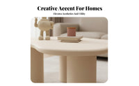 Mushroom-Shaped Table Cream aesthetic Household Furniture Round surface Modern Aesthetic for Decor lovers, Living Room, Office