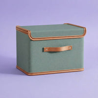 Oxford Cloth Storage Box Foldable Clothes Organizer Lidded Fabric Storage Bin Closet Organizer Sturdy Material Suitable for Bedroom Dormitory Home Organization