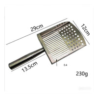 Sifting Scoop Long Handle Sifter Rust-Resistant for Reptile Terrarium