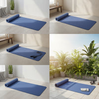 Non-Slip Exercise Mat with Alignment Lines Textured Exercise Material-Friendly Long-Lasting for Yogis, Fitness Enthusiasts, Home Workouts, Floor Exercises