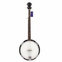5-String Banjo Pale Head Round Body Banjo Chrome-Plated