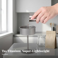 Cylindrical Titanium Coffee Filter Round Flat Base Perforated Coffee Filter Eco Friendly Kitchenware Silver Gray