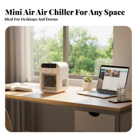 Rechargeable USB Misting Fan Adjustable Airflow Mini Air Conditioner Fan Quiet Operation for Students, Office Workers, Dorm Room, Bedroom