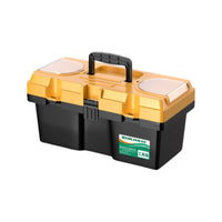 Portable Tool Box Hard Rectangular Organizer Box Plastic Tool Chest Household Storage Portable Handle Hard Shell with Secure Latch Closure Suitable for Traveling Garage Workshop Home