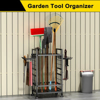 3-Tier Garden Tool Organizer, Metal Rack Holds Up to 78 Tools