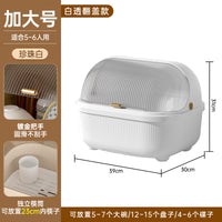 透明装碗筷收纳盒放碗箱沥水带盖碗盘置物架子厨房碗碟收纳架碗柜