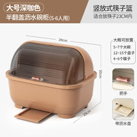 防蟑螂碗筷收纳盒放碗碟收纳架密封防尘厨房沥水碗柜家用带盖台面