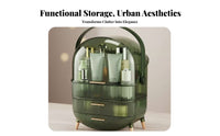 particleproof Makeup Case with Drawers Large Capacity for Bathroom Countertop, Teens