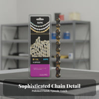 Bike Chain High Strength Multi-Speed Bike Chain Drivetrain Part Long-Lasting Effortless Shifting for Outsideside Door Cycling
