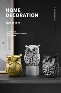 Owl Resin Ornament Modern Minimalist Home Decor