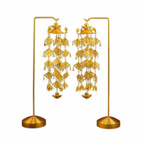 Hanging Ornaments Gold-Tone Buddhist Altar Ornaments Shiny Hanging Tassel for Practitioners