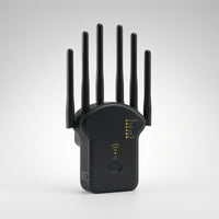 External Antennas 6-Antenna Repeater WPS Button Wall-Mounted Extender Compact Range Extender Rounded Body