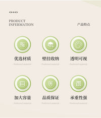 墙上书架免打孔门后置物架儿童绘本展示架挂墙杂志架墙面装饰收纳 透明款-1件装（送无痕贴）
