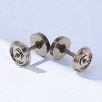 2 Pieces HO Scale Model Train Wheels with Metal Axle Precision Model Railway Wheel with Axle Replacement Wheelsets Spare for Hobbyists