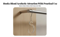 Transparent Design Acrylic S-Hook Multi-Functional Scarf Display Hanger Long-Lasting for Boutique Owners, Retailers, Wardrobe